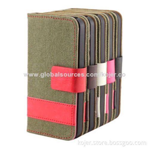 2014 Hot Selling Canvas Folio Cases for iPhone 5/5S, Various Colors Available